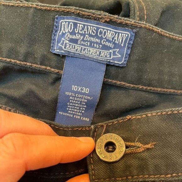 Ralph Lauren Polo Y2K Mid Rise Wide Leg Boot Cut Jeans Black Size 30 RUNS SMALL - Picture 5 of 6